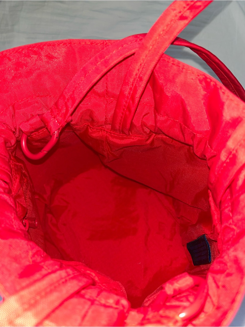 Red Drawstring Crossbody Drawstring Purse - Picture 9 of 9